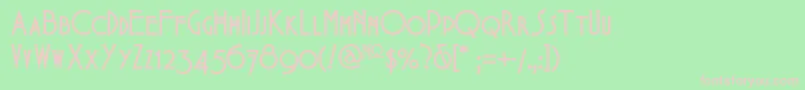 Babesintoylandnf Font – Pink Fonts on Green Background