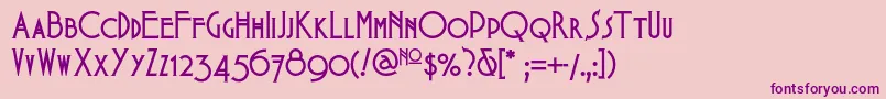 Babesintoylandnf Font – Purple Fonts on Pink Background