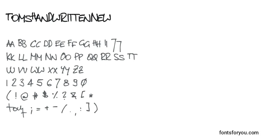 TomsHandwrittenNew-fontti – aakkoset, numerot, erikoismerkit