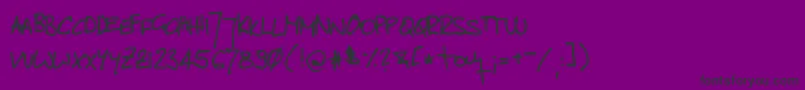 Шрифт TomsHandwrittenNew – чёрные шрифты на фиолетовом фоне