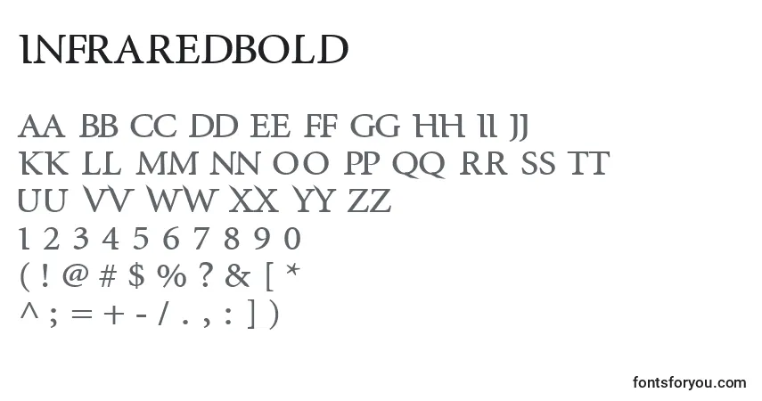 Шрифт InfraredBold – алфавит, цифры, специальные символы