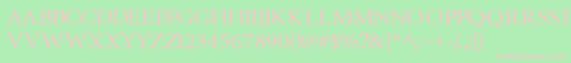 フォントInfraredBold – 緑の背景にピンクのフォント