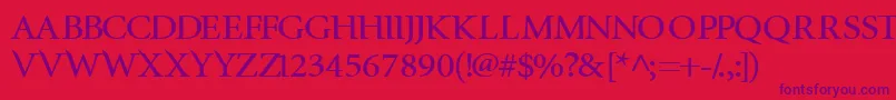 InfraredBold Font – Purple Fonts on Red Background