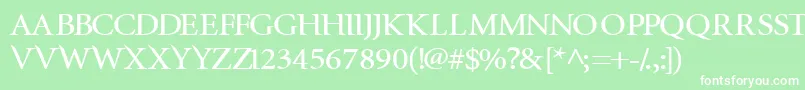 InfraredBold Font – White Fonts on Green Background