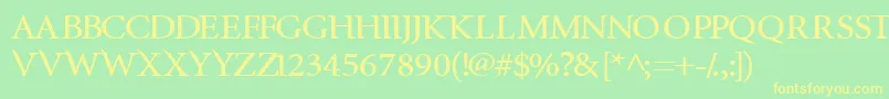 InfraredBold Font – Yellow Fonts on Green Background