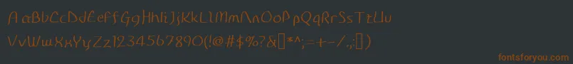 DiscoGrudgeStrokedWindowMedium Font – Brown Fonts on Black Background