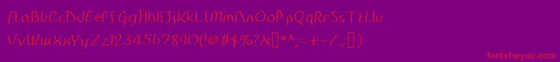 DiscoGrudgeStrokedWindowMedium Font – Red Fonts on Purple Background