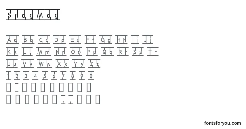 A fonte SnagMag – alfabeto, números, caracteres especiais