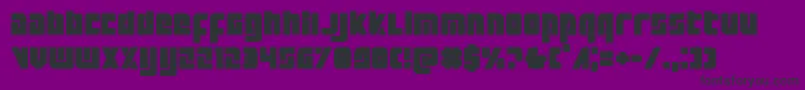 フォントExoplanet – 紫の背景に黒い文字