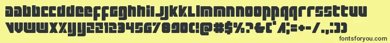 Exoplanet Font – Black Fonts on Yellow Background