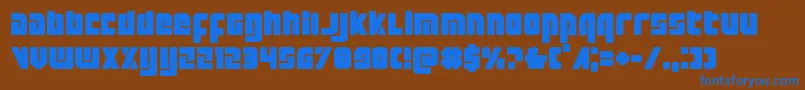 Exoplanet Font – Blue Fonts on Brown Background