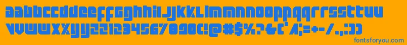 Exoplanet Font – Blue Fonts on Orange Background
