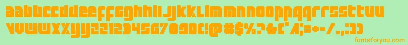 Exoplanet Font – Orange Fonts on Green Background