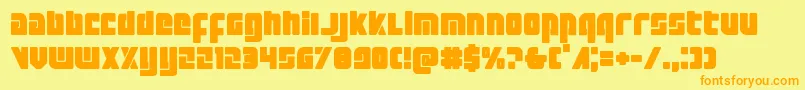 Exoplanet Font – Orange Fonts on Yellow Background