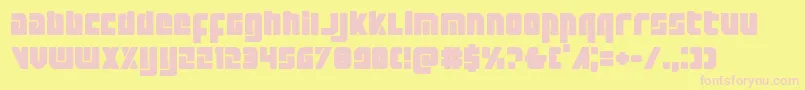 Exoplanet Font – Pink Fonts on Yellow Background