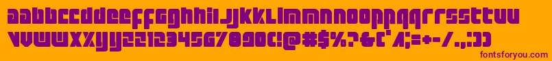 Police Exoplanet – polices violettes sur fond orange