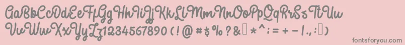 SweatyBeta-Schriftart – Graue Schriften auf rosa Hintergrund