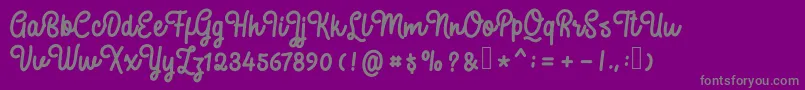 SweatyBeta Font – Gray Fonts on Purple Background