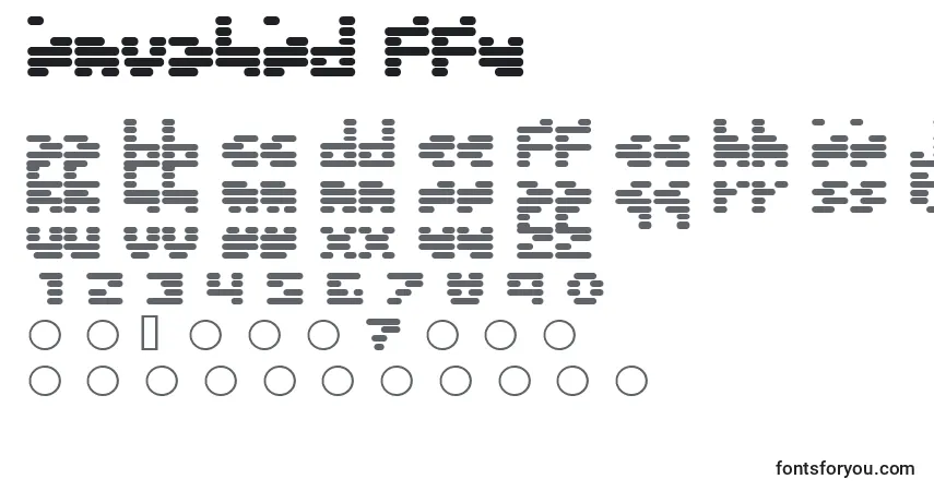Fuente Invalid ffy - alfabeto, números, caracteres especiales