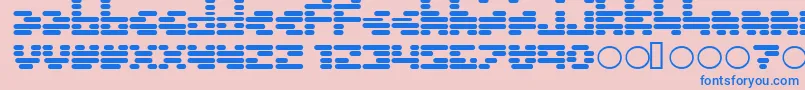 フォントInvalid ffy – ピンクの背景に青い文字