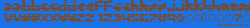 Invalid ffy Font – Brown Fonts on Blue Background