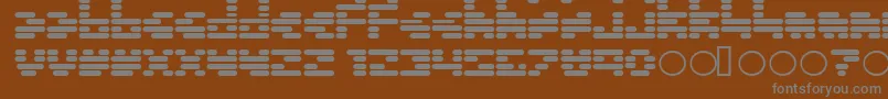 フォントInvalid ffy – 茶色の背景に灰色の文字