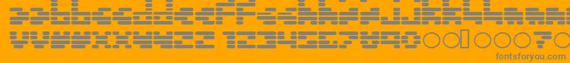 Fonte Invalid ffy – fontes cinzas em um fundo laranja