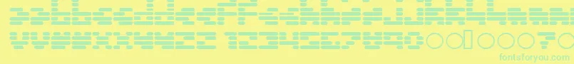 Czcionka Invalid ffy – zielone czcionki na żółtym tle