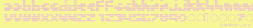Invalid ffy-Schriftart – Rosa Schriften auf gelbem Hintergrund