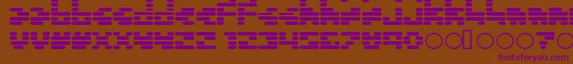 Invalid ffy-Schriftart – Violette Schriften auf braunem Hintergrund