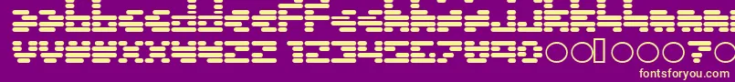 Invalid ffy-Schriftart – Gelbe Schriften auf violettem Hintergrund