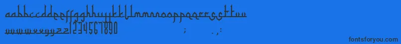 Tafakur Font – Black Fonts on Blue Background