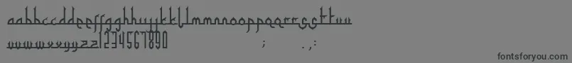 フォントTafakur – 黒い文字の灰色の背景