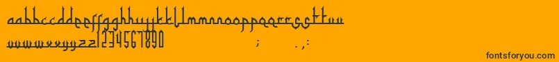 Tafakur Font – Black Fonts on Orange Background