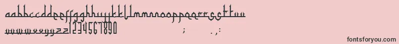 Tafakur Font – Black Fonts on Pink Background