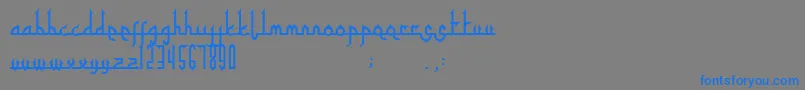 Tafakurフォントについての詳細 フォントTafakur – 灰色の背景に青い文字