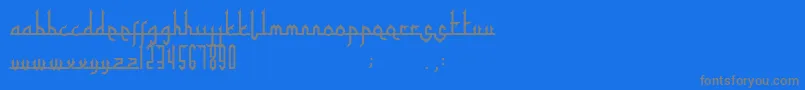 Tafakur Font – Gray Fonts on Blue Background