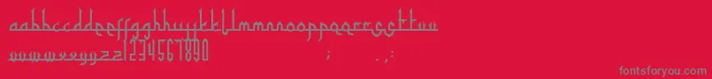 Tafakur Font – Gray Fonts on Red Background