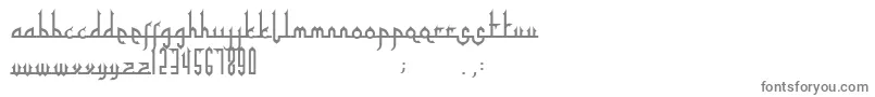 フォントTafakur – 白い背景に灰色の文字