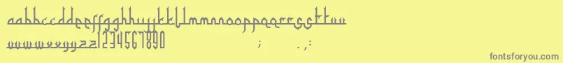 Tafakur Font – Gray Fonts on Yellow Background