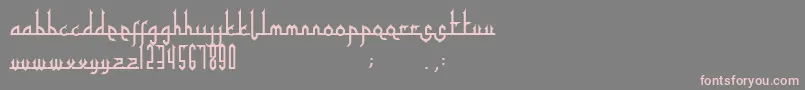 Tafakur-Schriftart – Rosa Schriften auf grauem Hintergrund