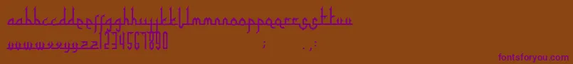 Шрифт Tafakur – фиолетовые шрифты на коричневом фоне