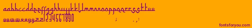Tafakur Font – Purple Fonts on Orange Background