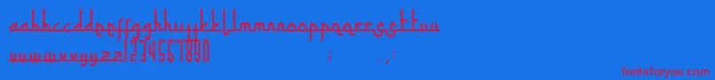 Tafakur Font – Red Fonts on Blue Background