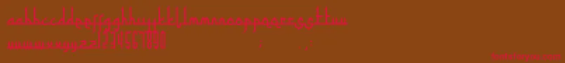 Tafakur Font – Red Fonts on Brown Background