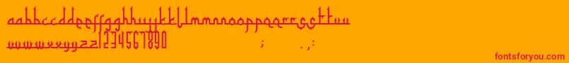 Tafakur Font – Red Fonts on Orange Background