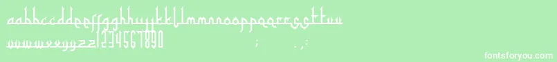 Tafakur Font – White Fonts on Green Background