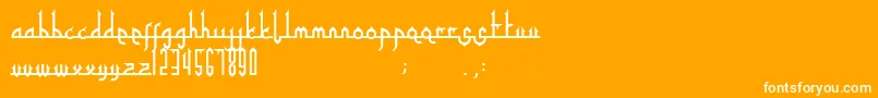 Tafakur Font – White Fonts on Orange Background