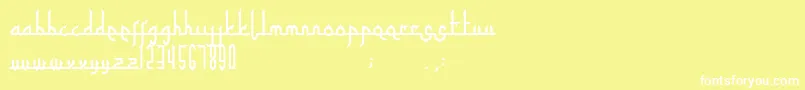 Tafakur Font – White Fonts on Yellow Background