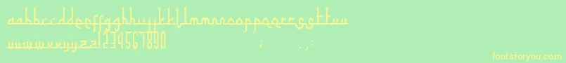 Tafakur Font – Yellow Fonts on Green Background